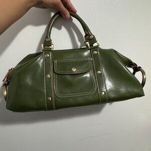 Green Leather Women's Handbag